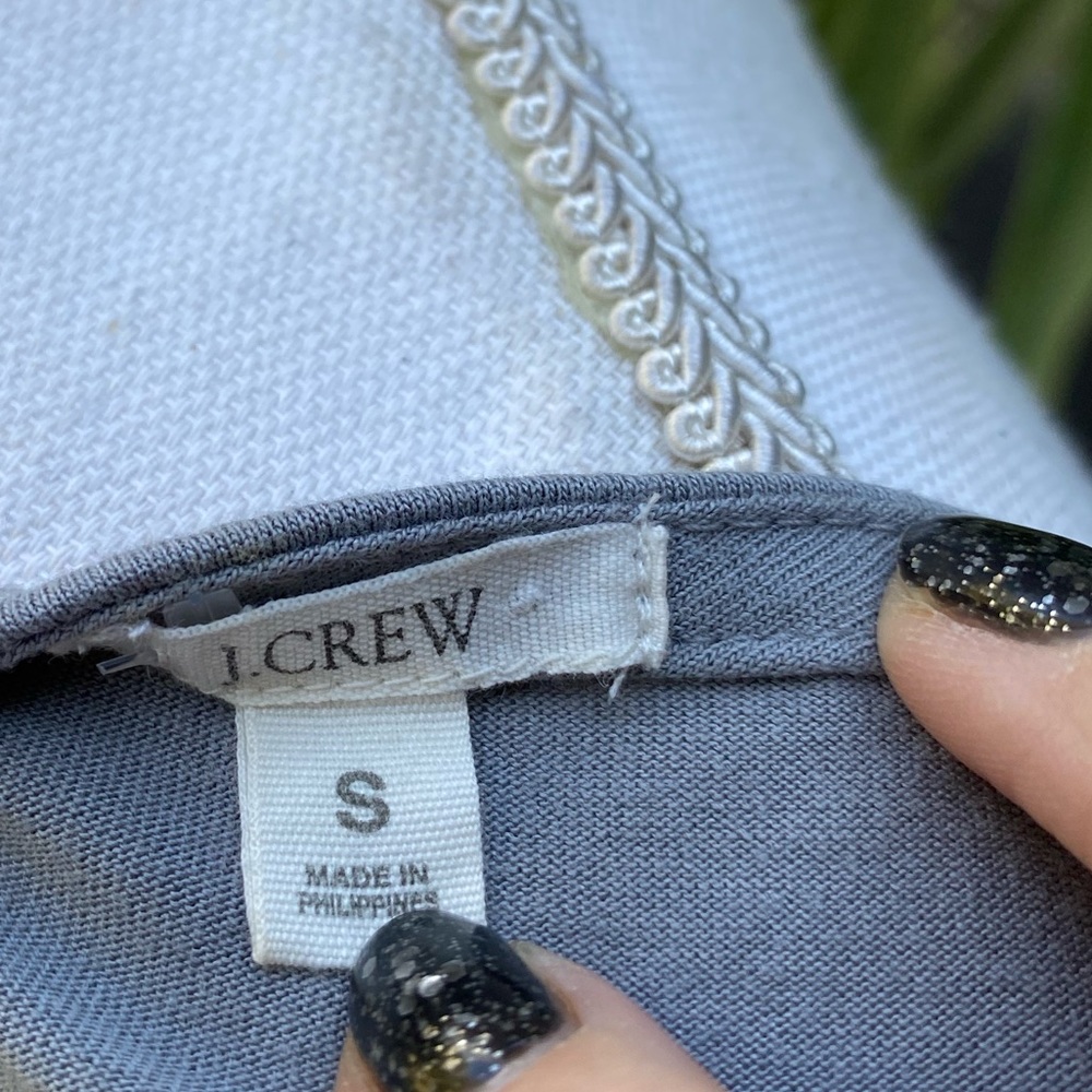J crew Ruched Gray Sleeveless Top - Picture 4 of 4
